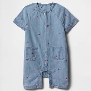 NWT Baby Peter Rabbit Chambray Shorty One-Piece